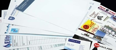 Business cards, letterheads, invoices etc.